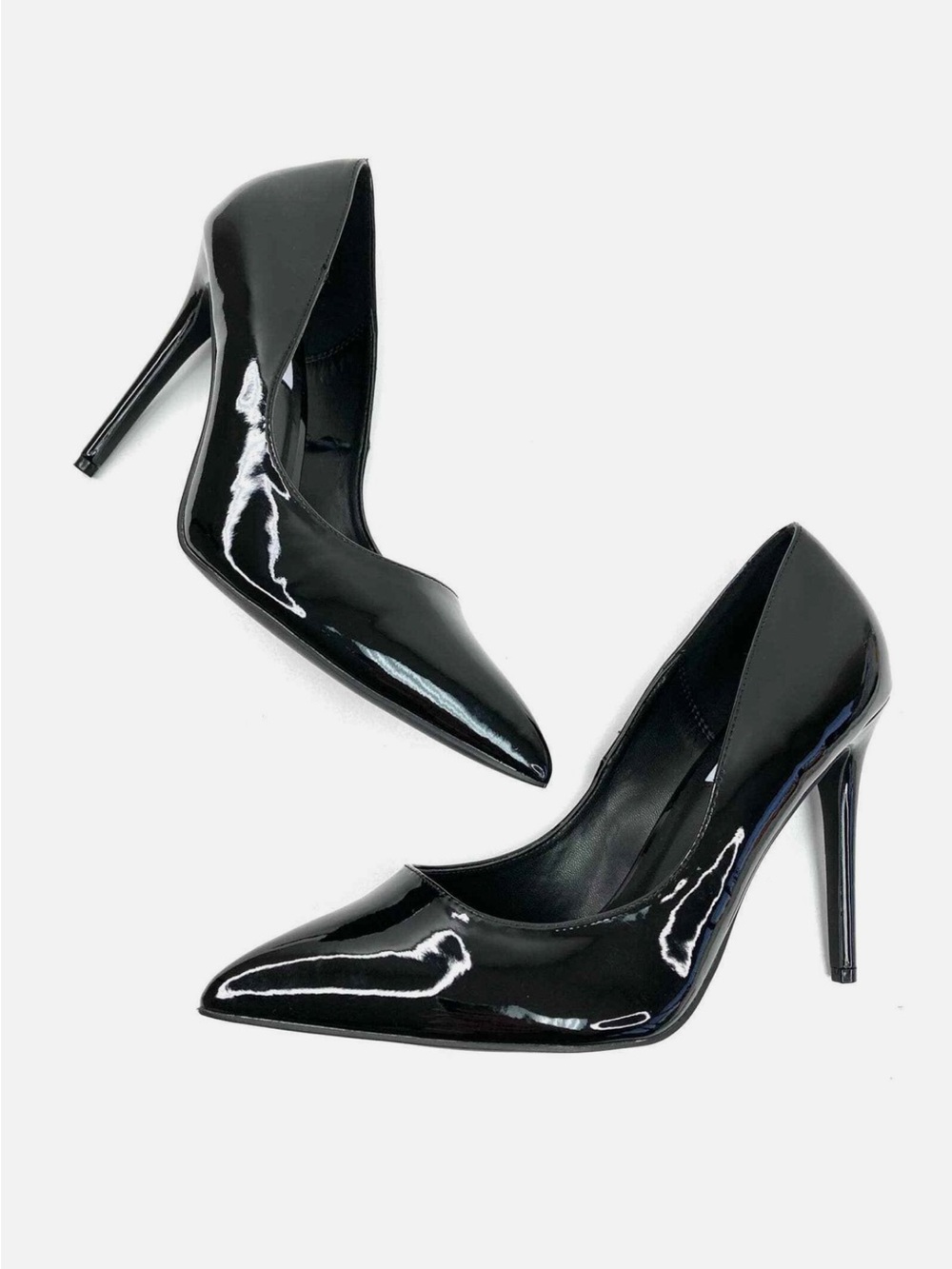 Steve Madden Black Patent Pointed Stiletto Pumps